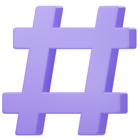 Hastag  3D Icon