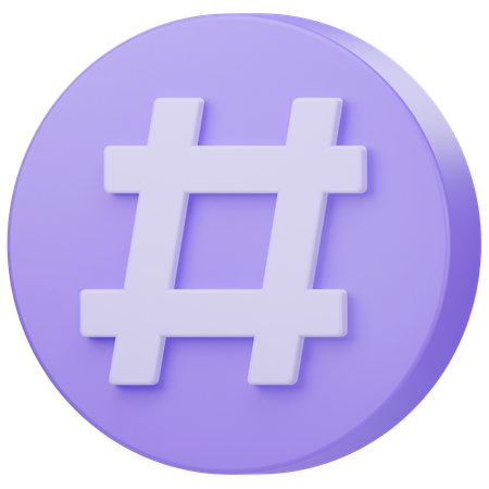 Hastag  3D Icon