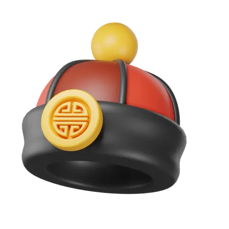 Chinese New Year Hat 3D Icon