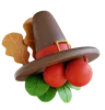 Hat And Cherry Ornament