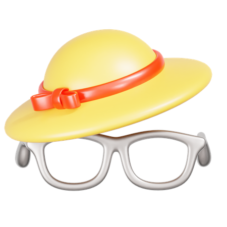 Hat and Glasses  3D Icon