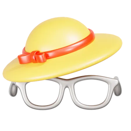 Hat and Glasses  3D Icon