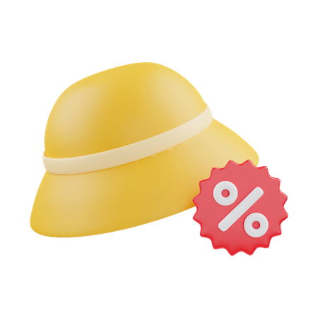 Hat Discount  3D Icon