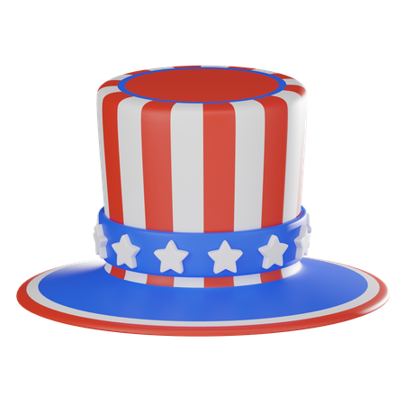 Hat Uncle Sam  3D Icon