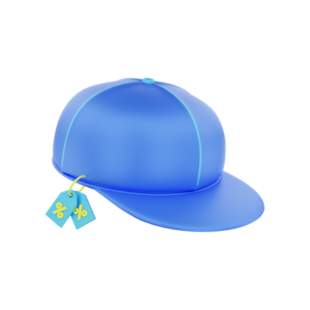 Hat With Discount Tag 3D Illustration