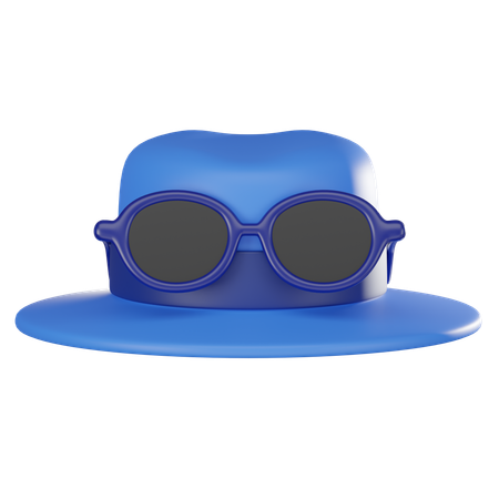 Hat With Glasses  3D Icon