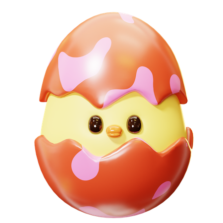Hatching Chicken  3D Icon