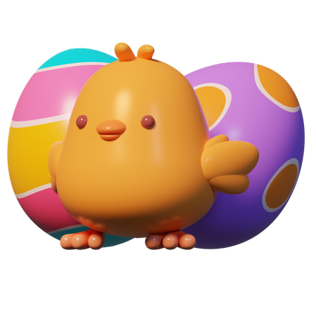 Hatching Chicken Egg  3D Icon