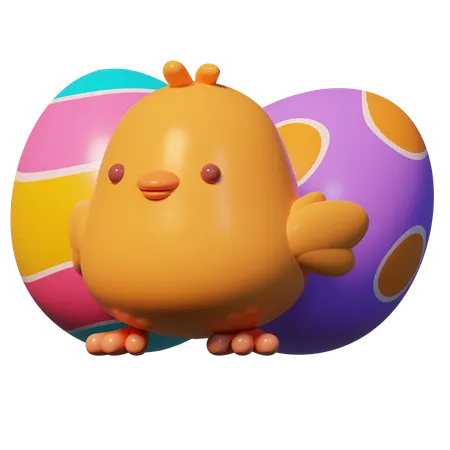 Hatching Chicken Egg  3D Icon