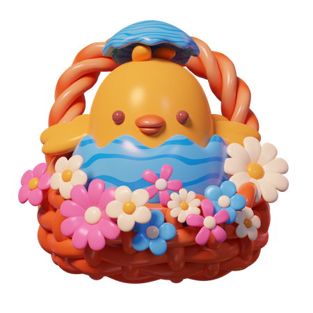 Hatching Egg Basket  3D Icon