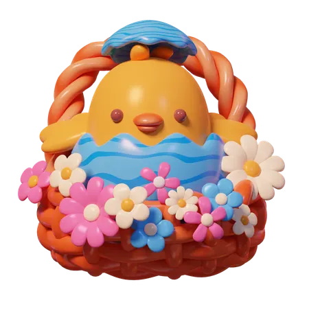 Hatching Egg Basket  3D Icon