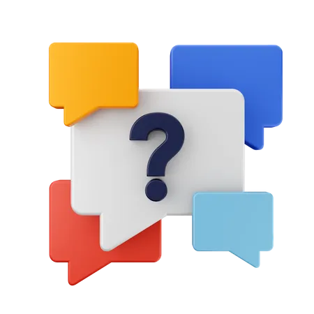 3 D Haufig Gestellte Fragen FAQ 3D Icon