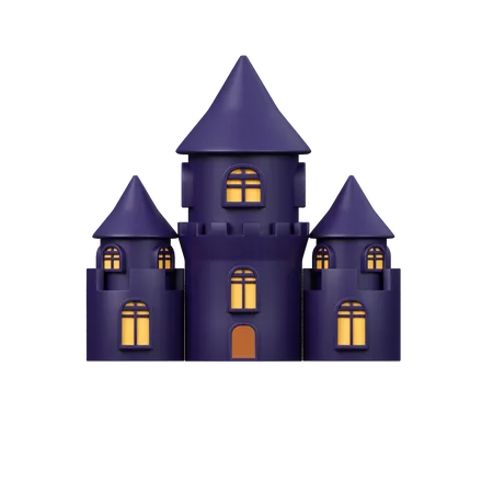Haunted Castle 3 D Icon 3D Icon