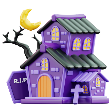 Haunted House  3D Icon