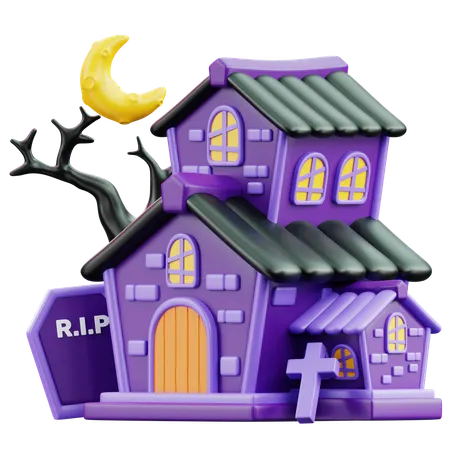 Haunted House  3D Icon