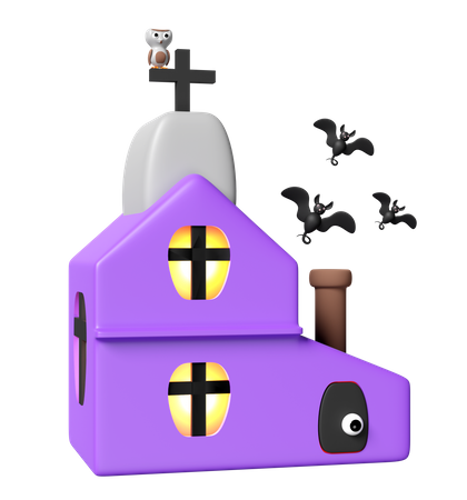 Haunted House  3D Icon