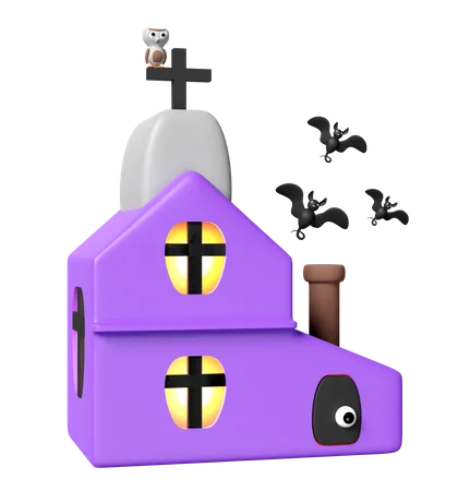 Haunted House  3D Icon