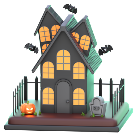 Haunted House  3D Icon