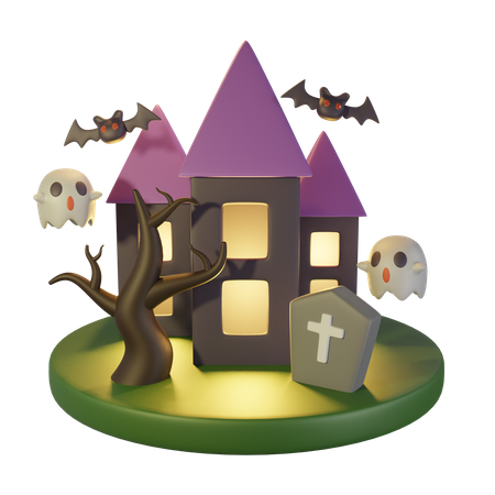 Haunted House  3D Icon