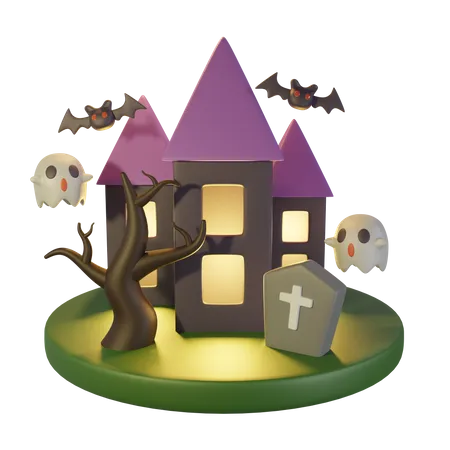 Haunted House  3D Icon