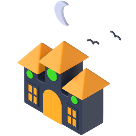 Haunted House  3D Icon