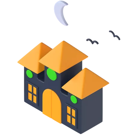 Haunted House  3D Icon