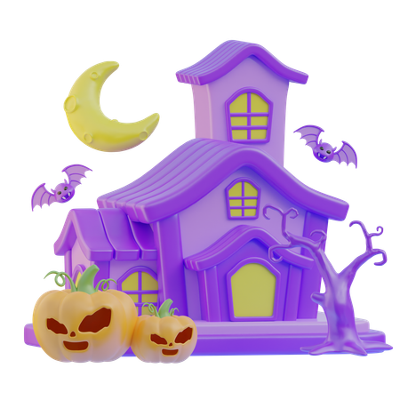 Haunted House  3D Icon