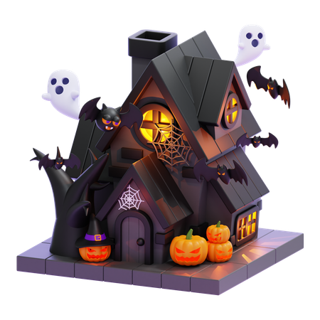 Haunted House  3D Icon