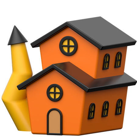 Haunted House  3D Icon