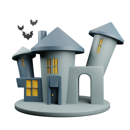 Haunted House  3D Illustration