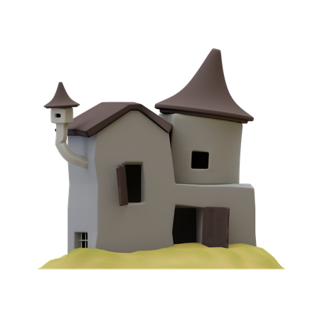 Haunted House 3D Illustration