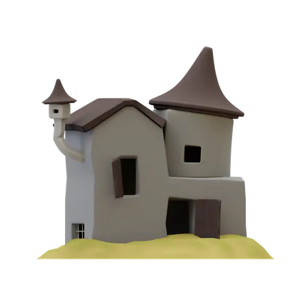 Haunted House  3D Illustration