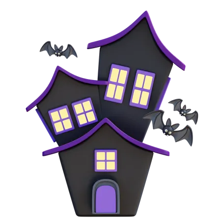 3 D Illustration Haunted House 3D Icon
