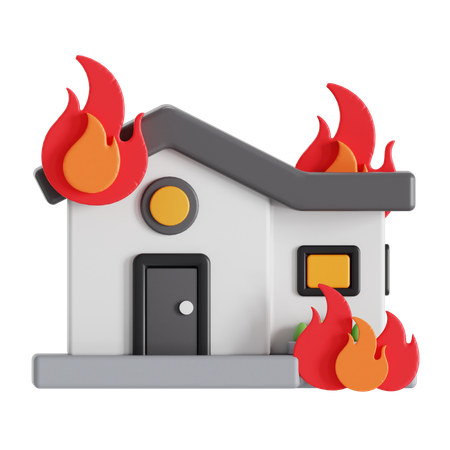 Haus in Flammen  3D Icon