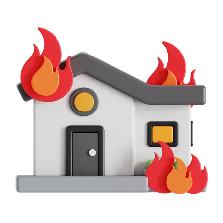 Haus in Flammen  3D Icon