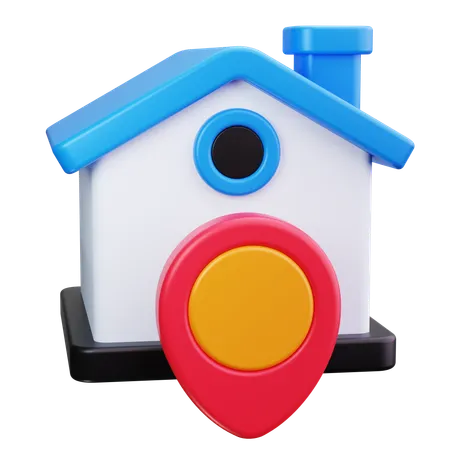 Haus-Pin  3D Icon