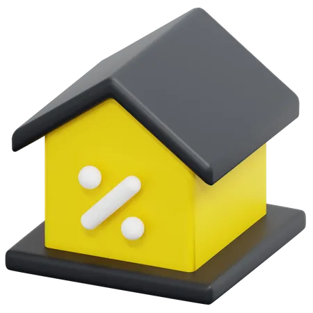 Haus Rabatt  3D Icon