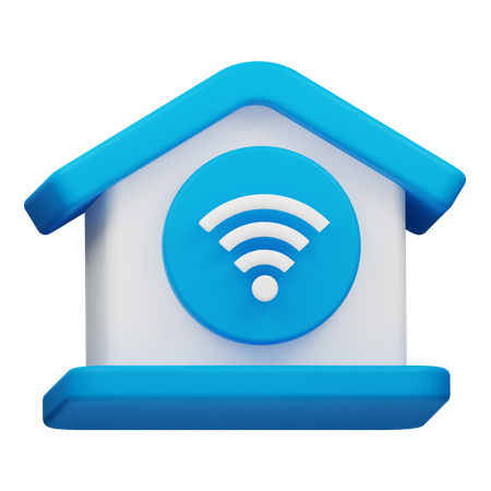 WLAN im Haus  3D Icon