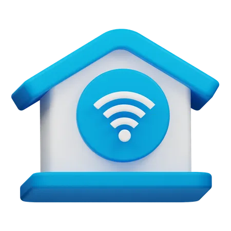 WLAN im Haus  3D Icon