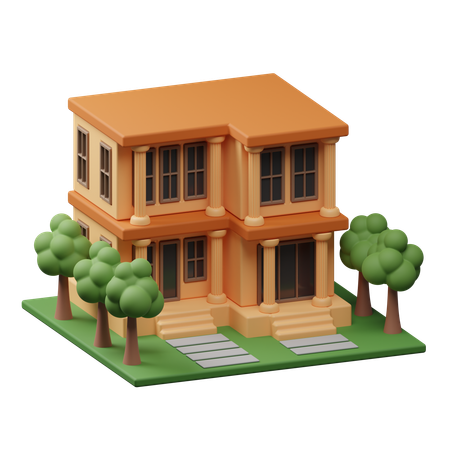 Hausbau  3D Icon