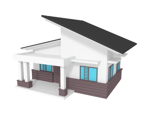 Hausbau  3D Illustration