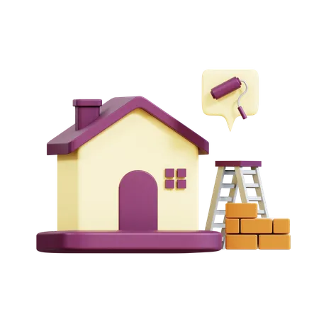 Hausrenovierung  3D Icon