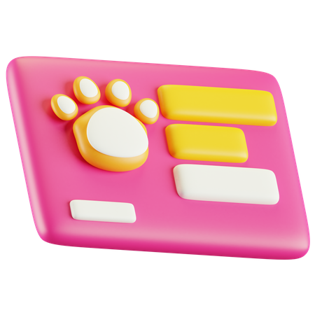 Haustierausweis  3D Icon