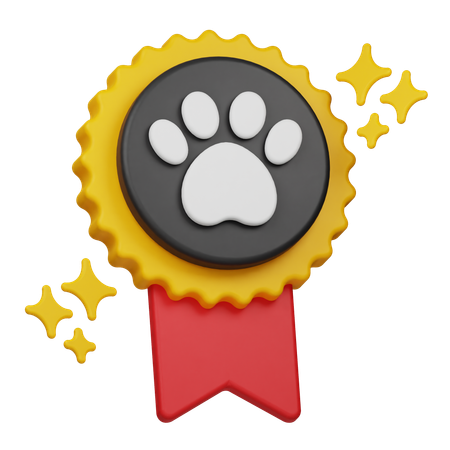 Haustiermedaille  3D Icon