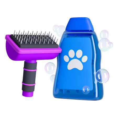 Elemente der Haustierhygiene  3D Icon
