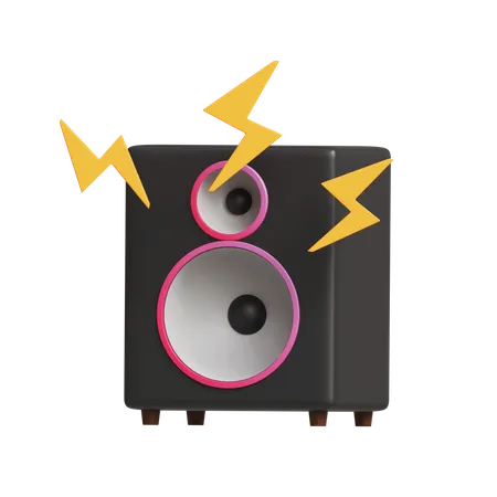 Haut-parleur sonore  3D Icon