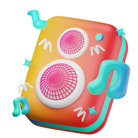 Haut-parleur de musique  3D Icon