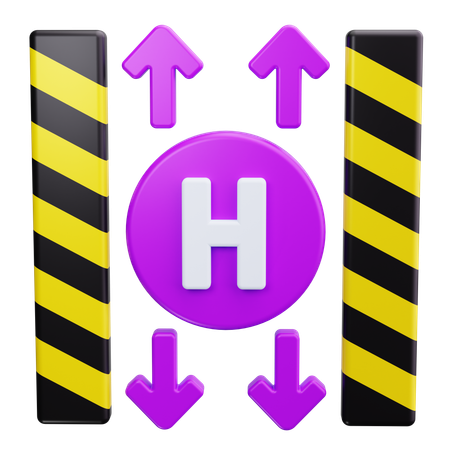 Hauteur  3D Icon