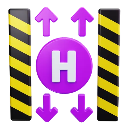 Hauteur  3D Icon