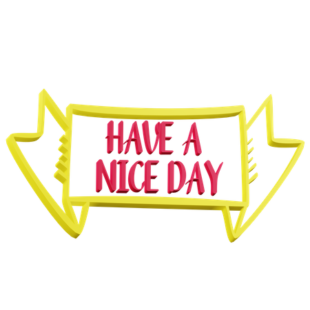 Have A Nice Day Sticker  3D Icon